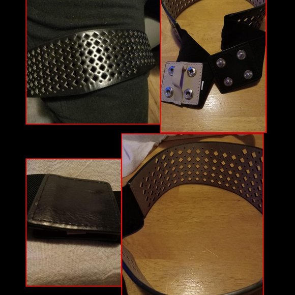 Accessories | Nwot Corset Belt In Black Perforated Leather  display picture 1